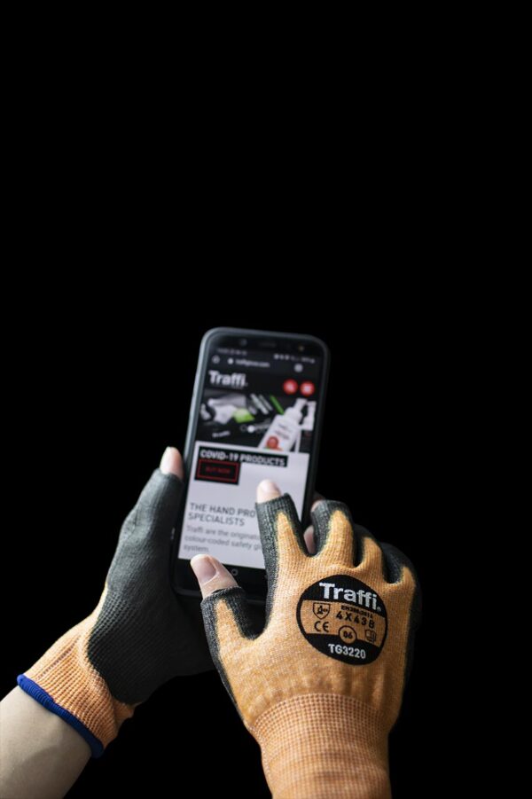 aladoo X-DURA 3-Digit PU Safety Gloves – Cut Level B Protection (10-Pack)